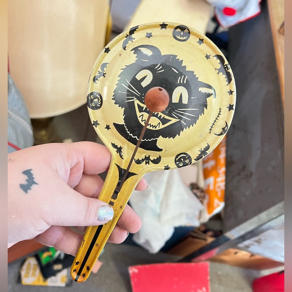 Vintage Halloween Paddle Ball Toy